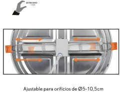Downlight 8w Empotrable Corte Ajustable 5-10,5d Blanco Lejania