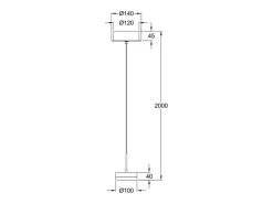 Dunk - Lámpara colgante individual en aluminio satinado de Fabas Luce - LED regulable de 8 W, diseño moderno