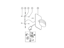Dunk - Lámpara de pared redonda Fabas Luce de 2 luces - Aplique LED regulable de 16 W - Latón satinado