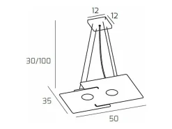 Echo Sospensione 2 Luci Bianco