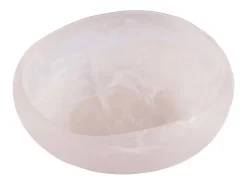 El Bol Orgánico De Resina - Rosa Blanco - S