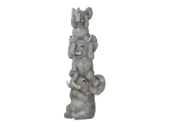 Elefantes de resina gris 10x10x32 cm