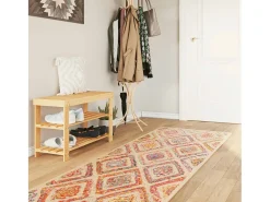 Elsje Alfombra lavable antideslizante multicolor 80x300 cm