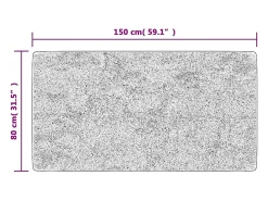 Elsje Alfombra lavable antideslizante gris antracita 80x150 cm