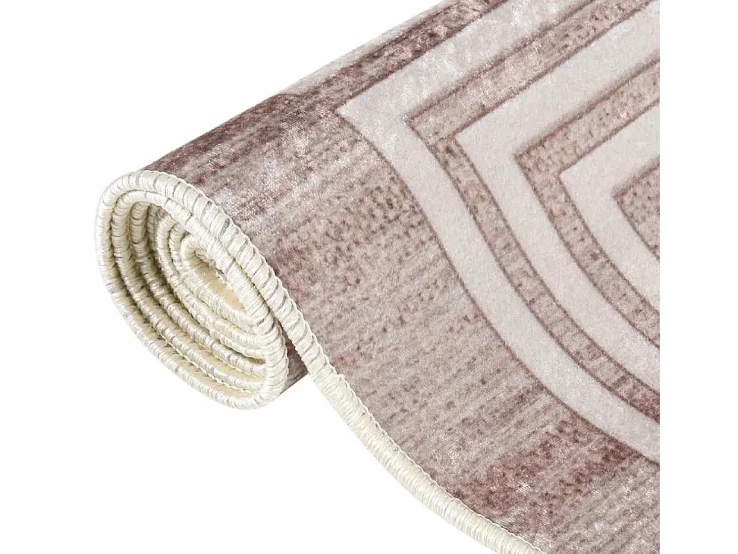 Elsje Alfombra lavable antideslizante beige 80x300 cm