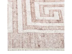 Elsje Alfombra lavable antideslizante beige 80x300 cm