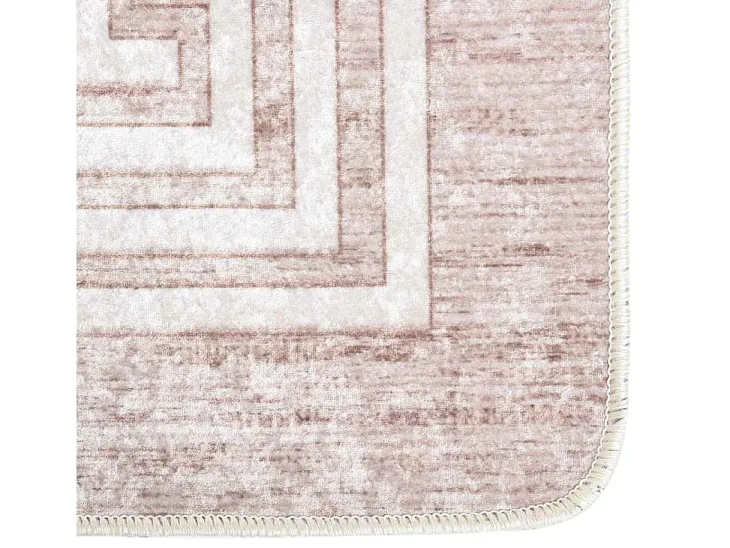 Elsje Alfombra lavable antideslizante beige 80x300 cm