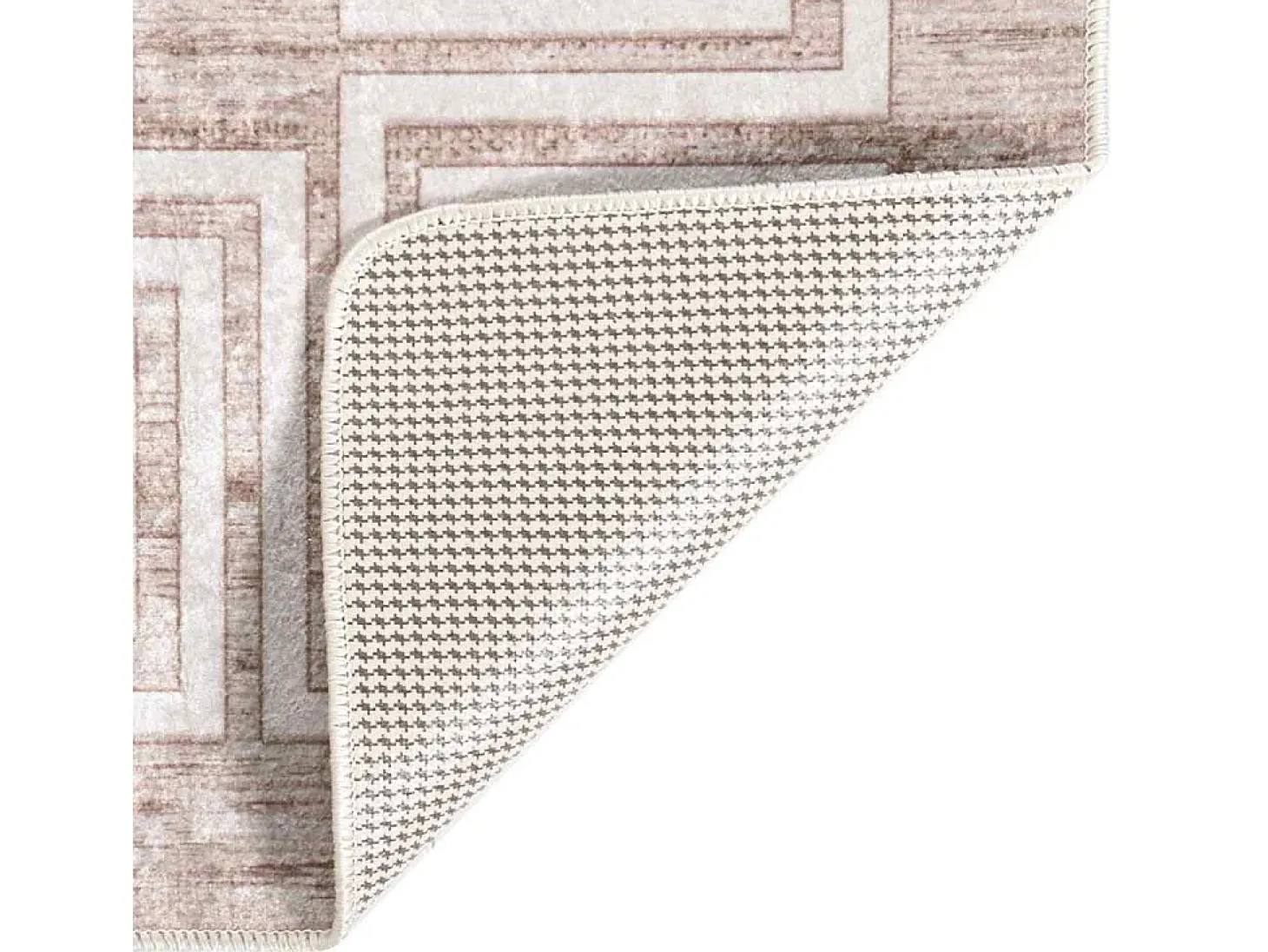 Elsje Alfombra lavable antideslizante beige 80x300 cm