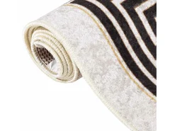 Elsje Alfombra lavable antideslizante beige claro 80x300 cm