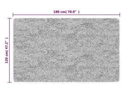 Elsje Alfombra lavable antideslizante multicolor 120x180 cm