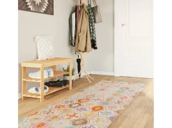 Elsje Alfombra lavable antideslizante multicolor 80x300 cm