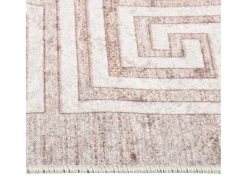 Elsje Alfombra lavable antideslizante beige 80x150 cm