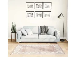 Elsje Alfombra lavable antideslizante beige 80x150 cm