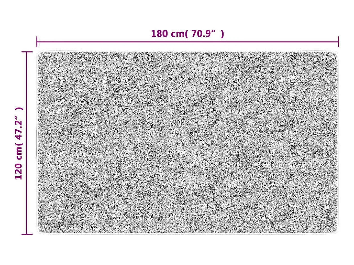 Elsje Alfombra lavable antideslizante gris 120x180 cm