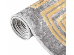 Elsje Alfombra lavable antideslizante gris 80x300 cm