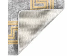 Elsje Alfombra lavable antideslizante gris 80x300 cm