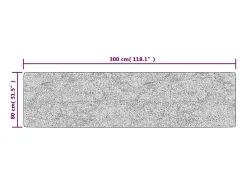 Elsje Alfombra lavable antideslizante negro y dorado 80x300 cm