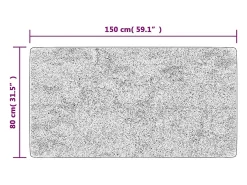 Elsje Alfombra lavable antideslizante beige claro 80x150 cm