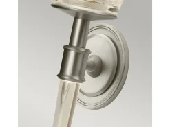 Elstead Agatha 2 ljus inomhus vägglampa Borstad nickel, G9