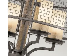Elstead Ahrendale Multi Arm Chandelier 4 Light Mesh Iron Finish, E27