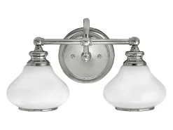 Elstead Ainsley 2 ljus inomhusvägglampa polerad krom IP44, G9