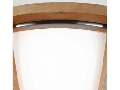 Elstead Allier Flush Mount, ljust trä, borstat stål, E27