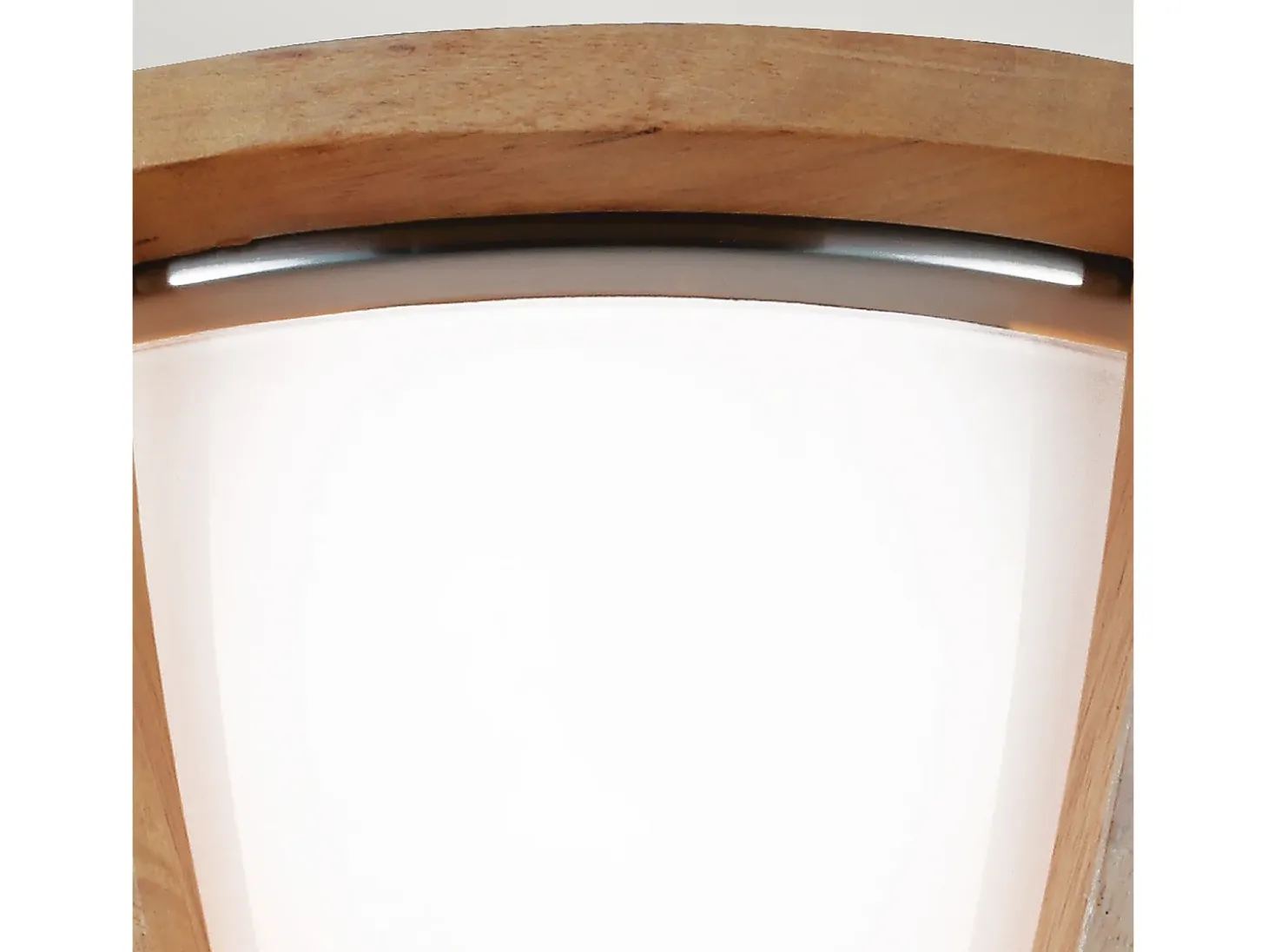 Elstead Allier Flush Mount, ljust trä, borstat stål, E27