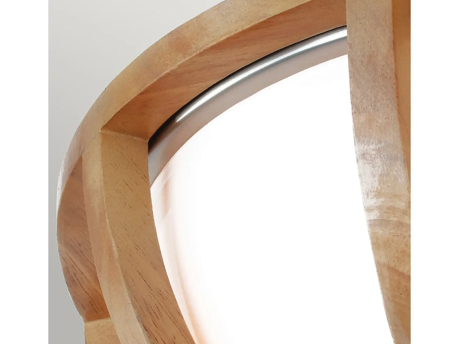 Elstead Allier Flush Mount, ljust trä, borstat stål, E27