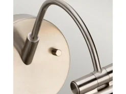 Elstead Alton LED 1 Ljus Liten Bild Vägglampa Borstad Nickel