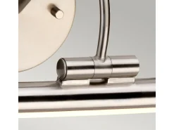 Elstead Alton LED 1 Ljus Stor Bild Vägglampa Borstad Nickel