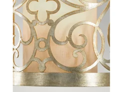 Elstead Arabesque 1 ljus inomhusvägglampa Silver Leaf, E14
