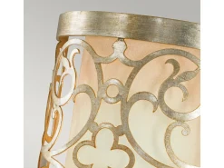 Elstead Arabesque 1 ljus inomhusvägglampa Silver Leaf, E14