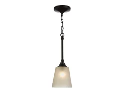 Elstead Arbor 1 Light Dome Ceiling Mini Pendel Brons, Weathered mässing, E27