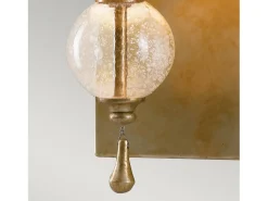 Elstead Argento 1 ljus inomhusljus vägglampa oxiderat silverblad, E14