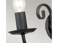 Elstead Artisan 2 ljus inomhusljus vägglampa svart, E14