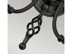 Elstead Artisan 2 ljus inomhusljus vägglampa svart, E14