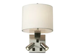 Elstead Belmont 3 ljus inomhus vägglampa Borstad nickel, E14