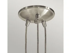 Elstead Brinley 3 Light Cluster Pendel Borstad Nickel, E27