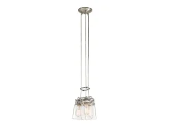 Elstead Brinley 3 Light Cluster Pendel Borstad Nickel, E27