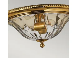 Elstead Cambridge 2 ljus infälld taklampa polerad mässing, E27