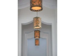 Elstead Carabel 1 Light Ceiling Mini Pendel Borstad Champagne, E27