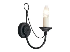 Elstead Carisbrooke 1 ljus inomhusljus vägglampa svart, E14