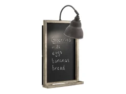Elstead Chalkboard Vägglampa på svart tavla, vittrad zink