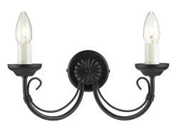 Elstead Chartwell 2 ljus inomhusljus vägglampa svart, E14