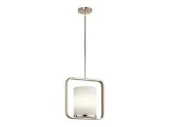 Elstead City Loft 1 Lätt medellång takhänge polerad nickel, E27