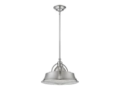 Elstead Cody 2 Light Dome Takhänge Borstad Nickel, E27
