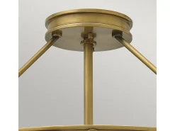 Elstead Collier 4 Lätt Medium Semi Flush Takljus Mässing, E14