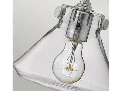 Elstead Congress 1 ljus glasskärm Vägglampa krom, E27