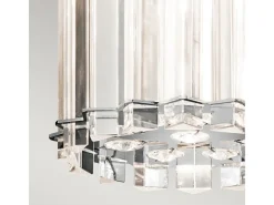 Elstead Crystal Skye 2 ljus rund mini taklampa krom, kristallglas, G9
