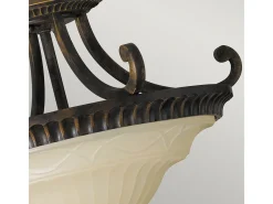 Elstead Drawing Room 2 Lätt Tak Semi Flush Light Walnut, E27
